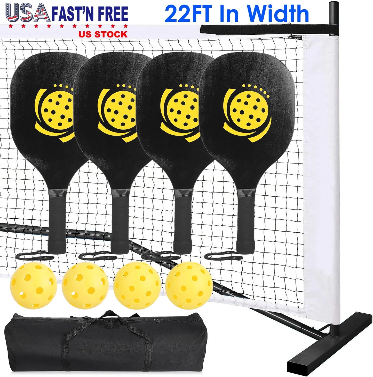 Portable Pickleball Net Set 22ft Regulation