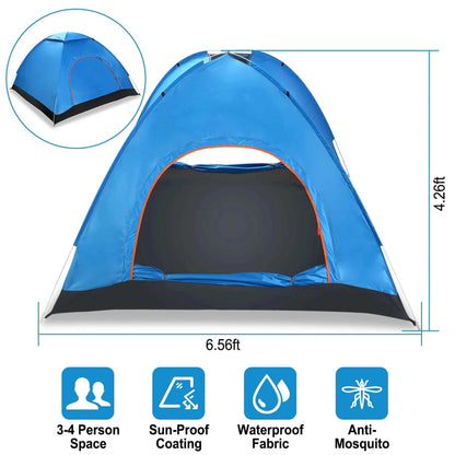 4-Person Pop-Up Camping Tent – Waterproof, Instant Setup, Mosquito Net