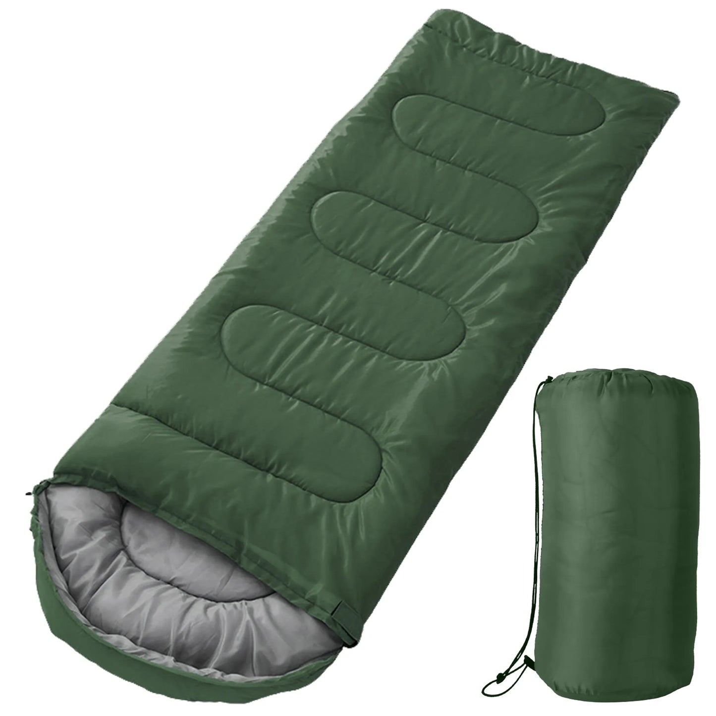 3-Season Camping Sleeping Bag – Lightweight & Moisture-Proof (Army Green)