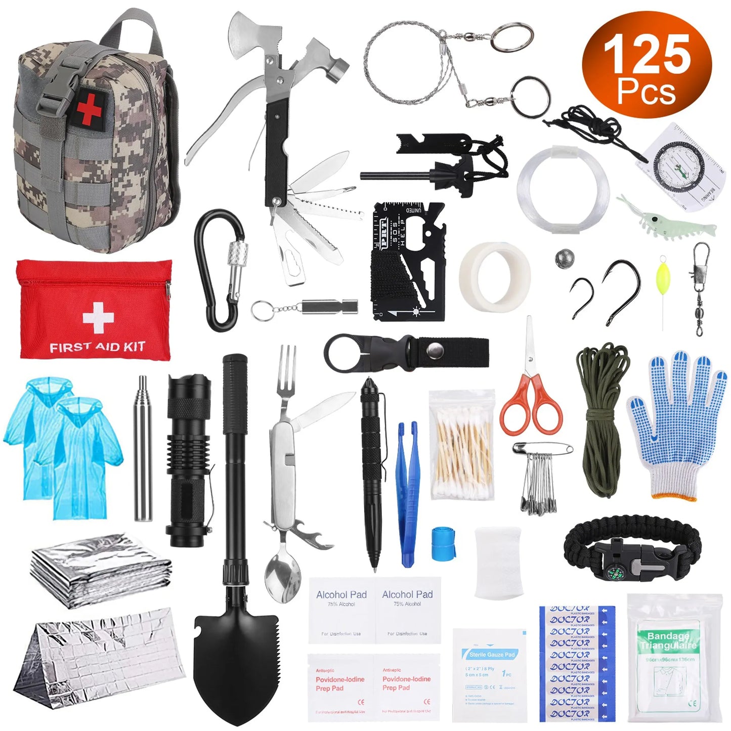 125-Piece Survival Kit – Complete Emergency Preparedness Set
