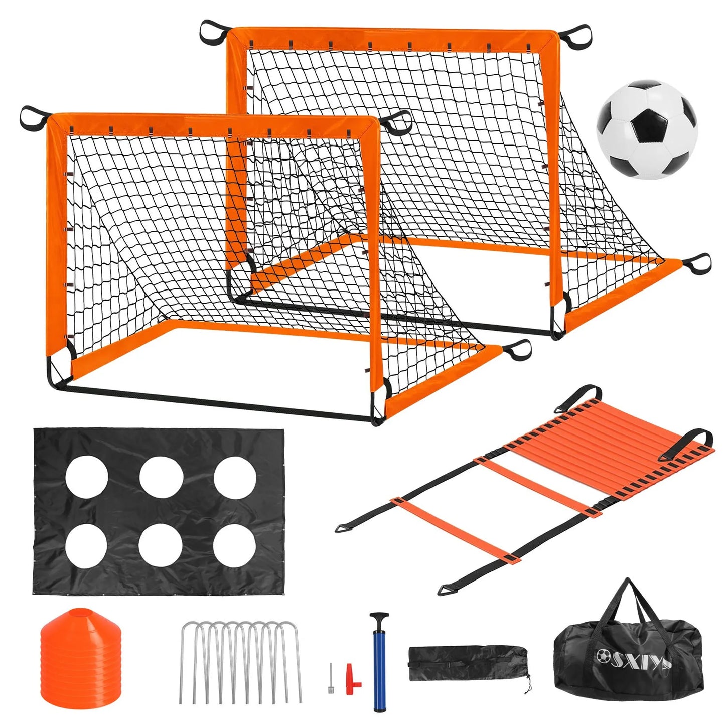 Kids Soccer Goals Set with Agility Ladder & Ball