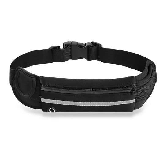 Sport Running Belt Waist Bag | Neoprene | 3 Pockets | Waterproof & Reflective | Unisex