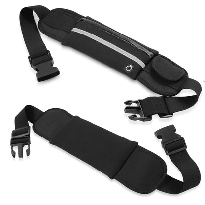 Sport Running Belt Waist Bag | Neoprene | 3 Pockets | Waterproof & Reflective | Unisex