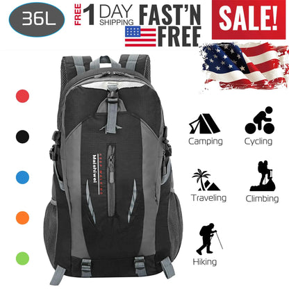 Waterproof Daypack for Outdoor Adventures - 36L Lightweight Hiking Backpack