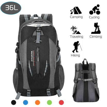 Waterproof Daypack for Outdoor Adventures - 36L Lightweight Hiking Backpack
