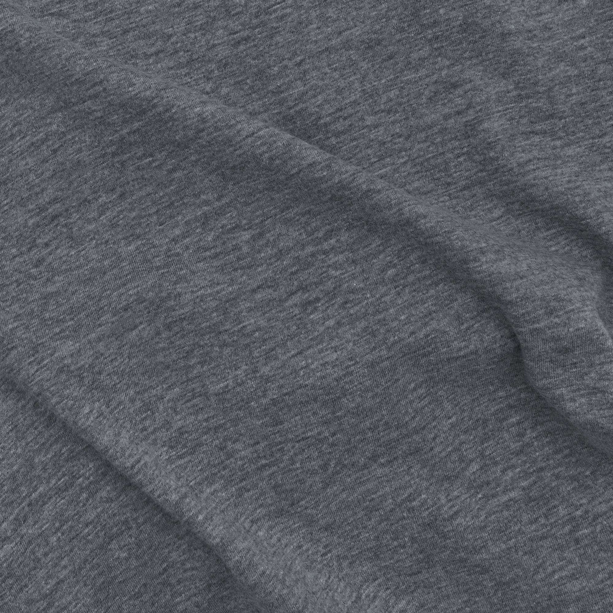 Gray t-shirt fabric close-up with smooth heathered texture.