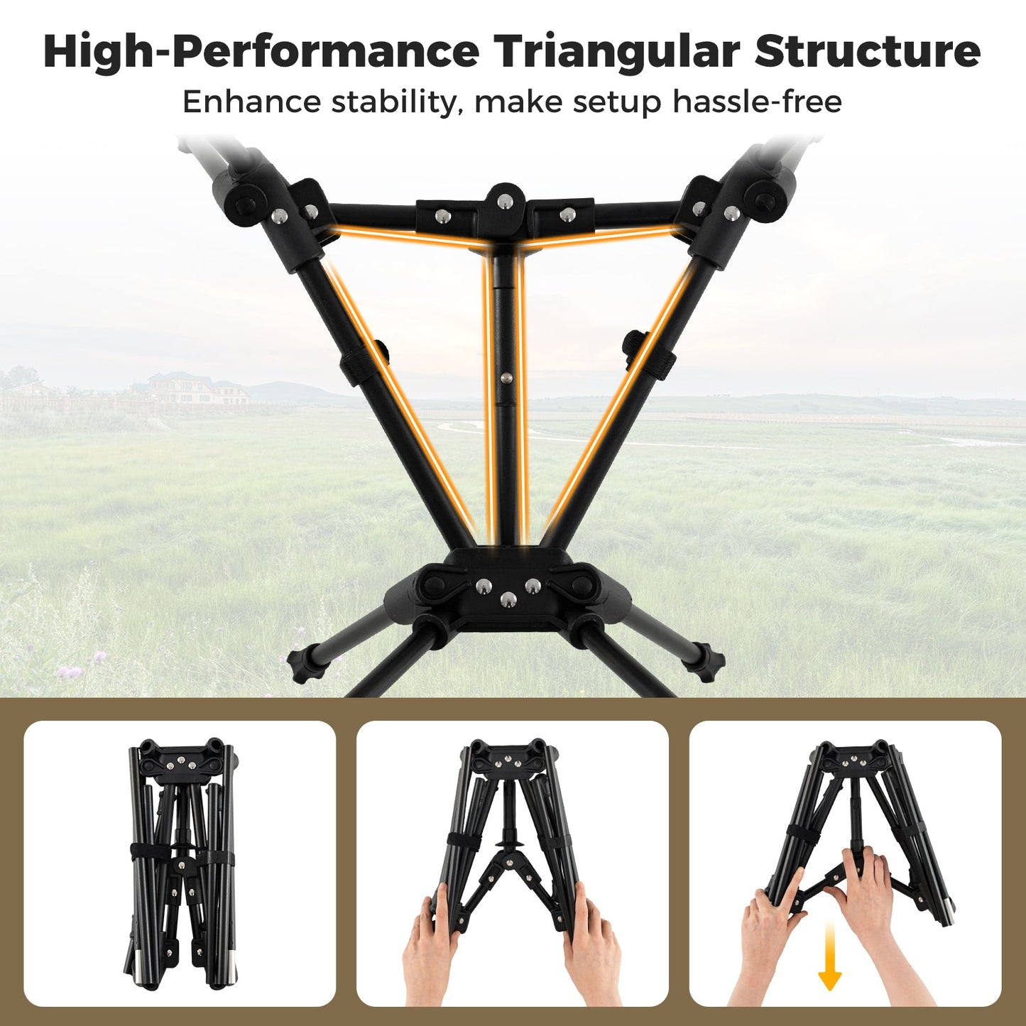 Portable Camping Chair with Compact Carrying Bag