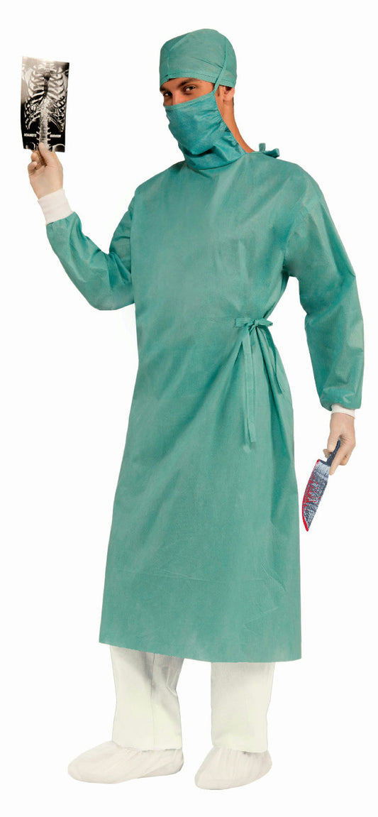 Master Surgeon Adult Costume - Includes Cap, Gown, and Mask