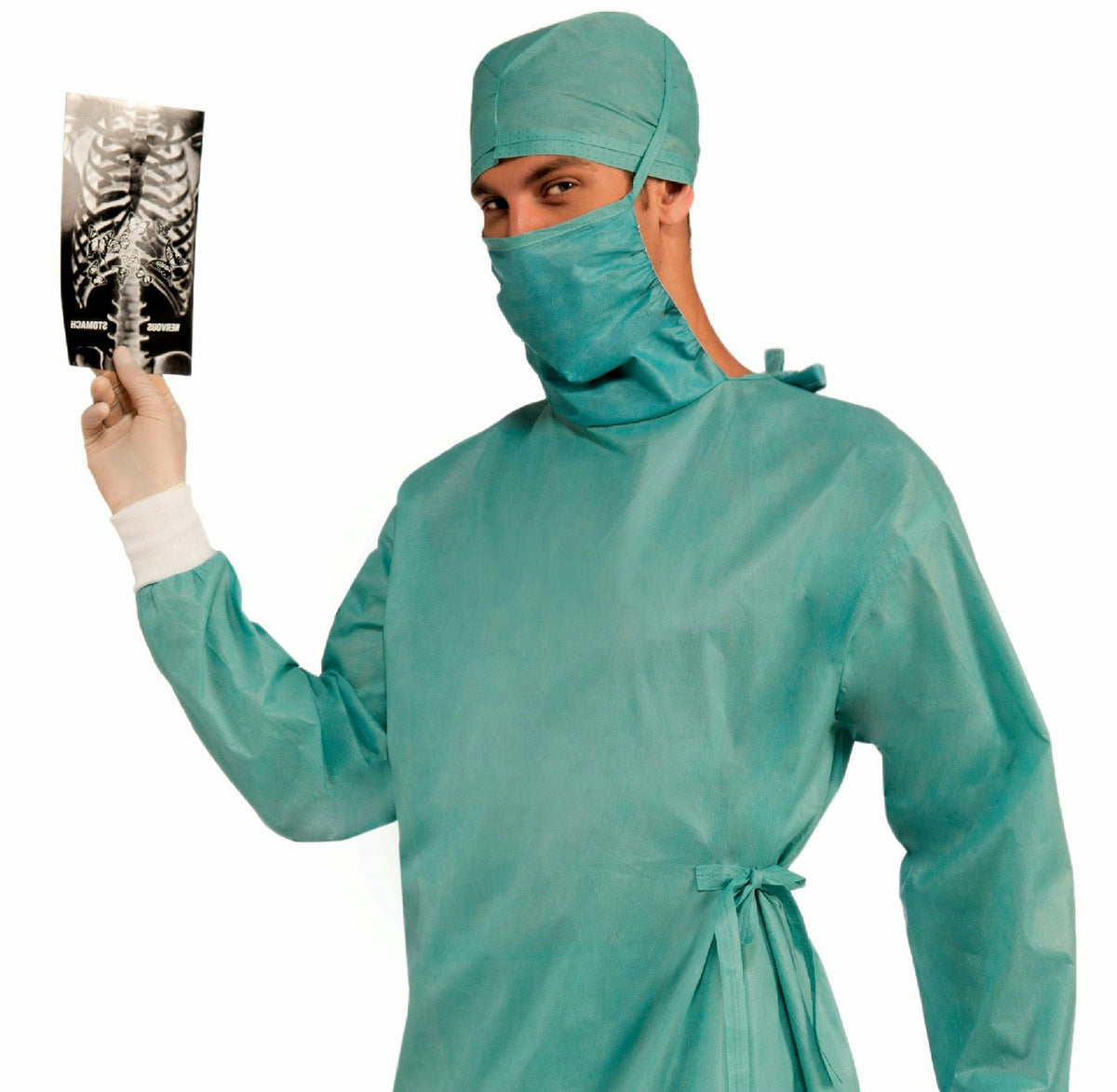 Master Surgeon Adult Costume - Includes Cap, Gown, and Mask