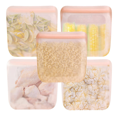 purifyou Reusable Silicone Food Storage Bags - Set of 5