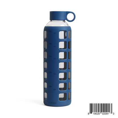 Purifyou Borosilicate Glass Water Bottle with Silicone Sleeve