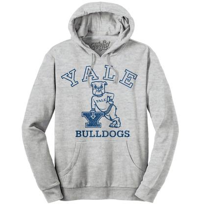 Yale Bulldog Pullover Hoodie – Heather Gray