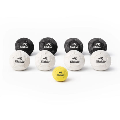 Elakai Soft Bocce Game Set – Indoor Premium Suede Bocce | 8 Balls + Pallino + Bag