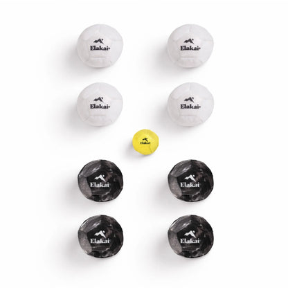 Elakai Soft Bocce Game Set – Indoor Premium Suede Bocce | 8 Balls + Pallino + Bag