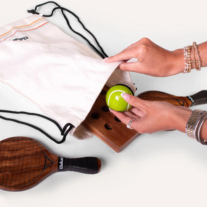 Elakai Tabletop Tennis Set – Acacia Wood Paddles & Foldable Net | Indoor & Outdoor