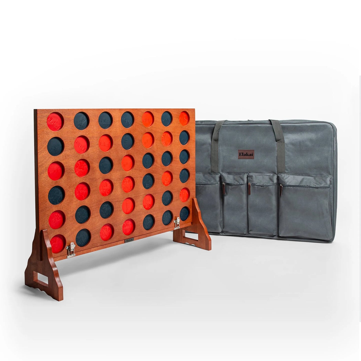 Elakai Convoy Giant 4-in-a-Row Game — Premium Mahogany with Travel Bag