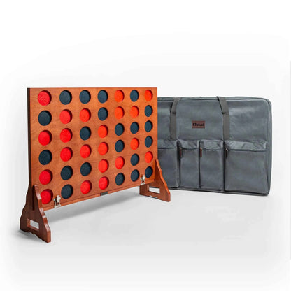 Elakai Convoy Giant 4-in-a-Row Game — Premium Mahogany with Travel Bag