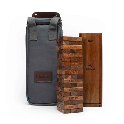 Mini Elakai Block Stacking Game — Premium Acacia Wood