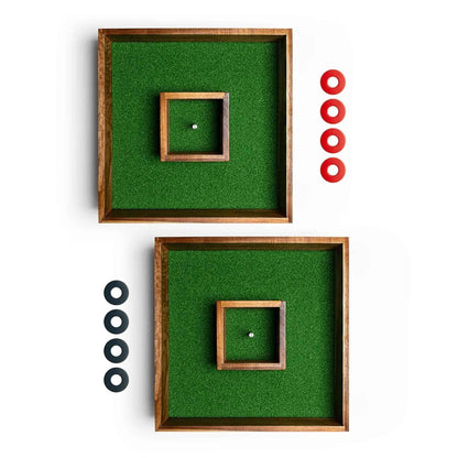 Elakai Forester Washer Toss Game — Solid Acacia Wood with Game-Over Pole