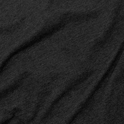 Heather charcoal T-shirt fabric texture close-up