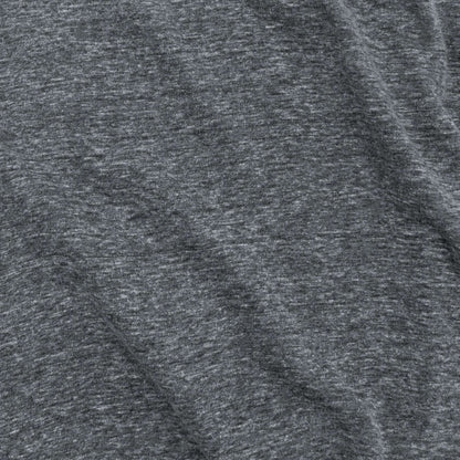 Gray heathered T-shirt fabric closeup
