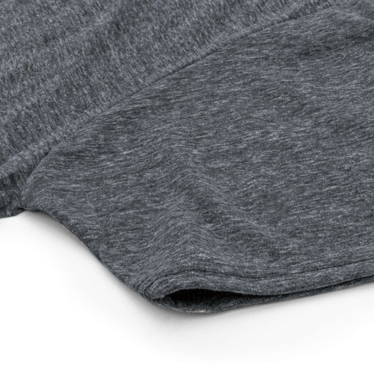 Gray T-shirt with stitched hem edge