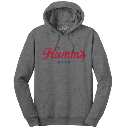 Hamm's Beer Script Logo Pullover Hoodie – Oxford Gray