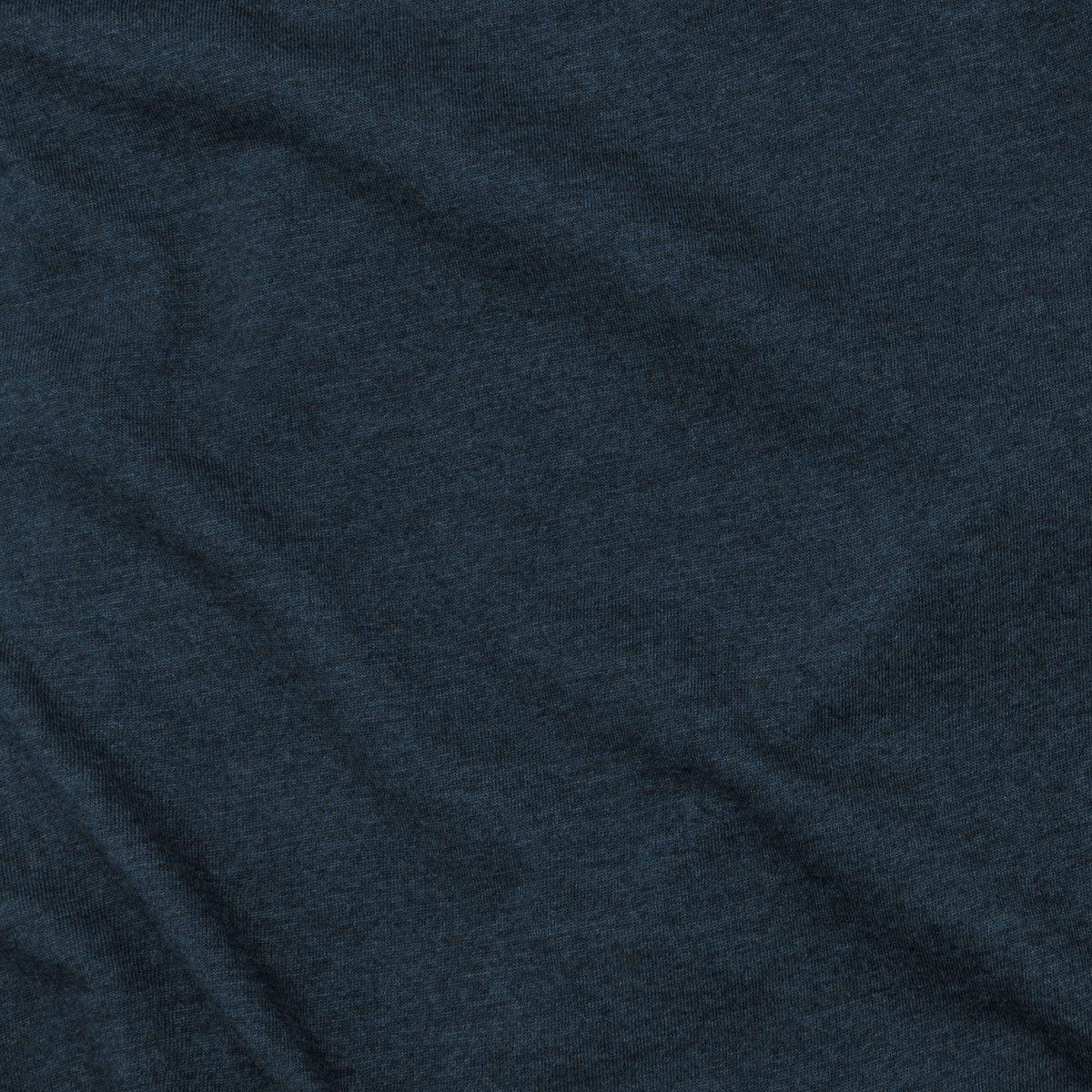 Heather navy heather fabric T-shirt with smooth knit texture