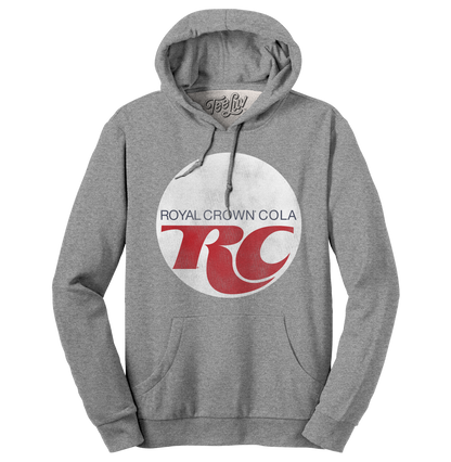 RC Cola Royal Crown Retro Logo Pullover Hoodie – Oxford Gray