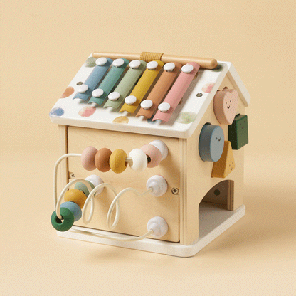 Tiny Land Cottage Activity Cube - Montessori Morandi Toy