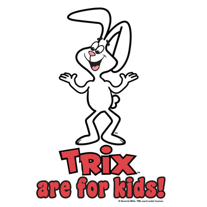 Trix Cereal "Trix Are For Kids" Ringer T-Shirt | 80s Rabbit Mascot | White & Red