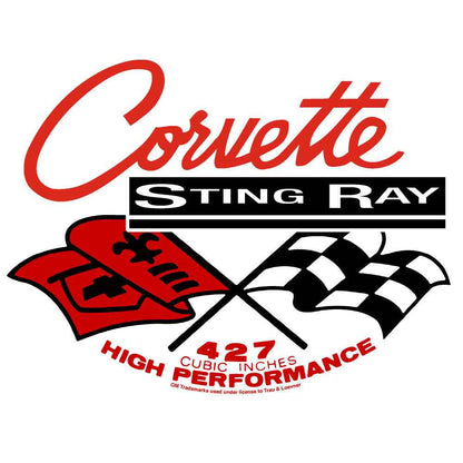 Chevrolet Corvette Stingray 427 Long Sleeve T-Shirt | White