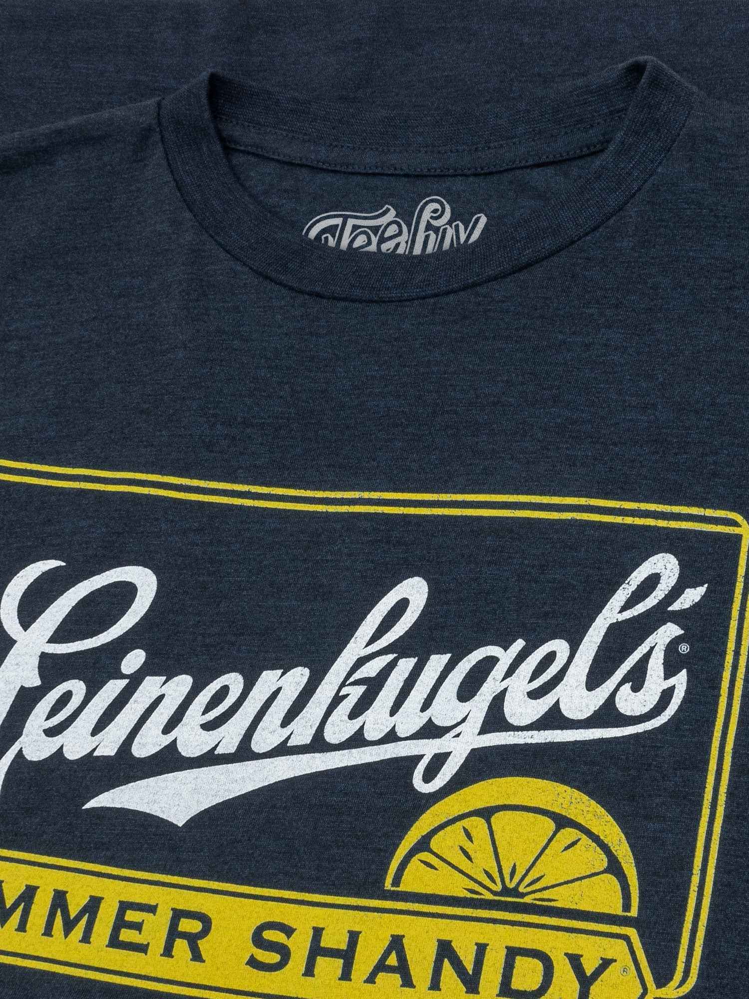 Leinenkugel's Summer Shandy T-Shirt | Distressed Logo | Navy Heather | Poly-Cotton