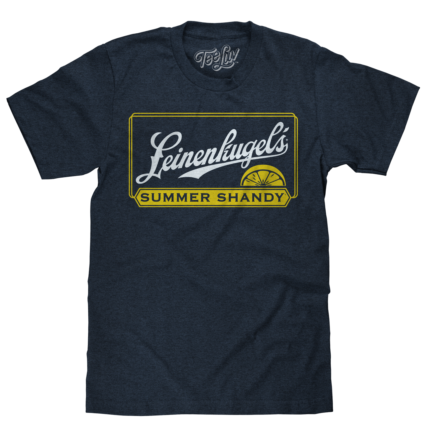 Leinenkugel's Summer Shandy T-Shirt | Distressed Logo | Navy Heather | Poly-Cotton