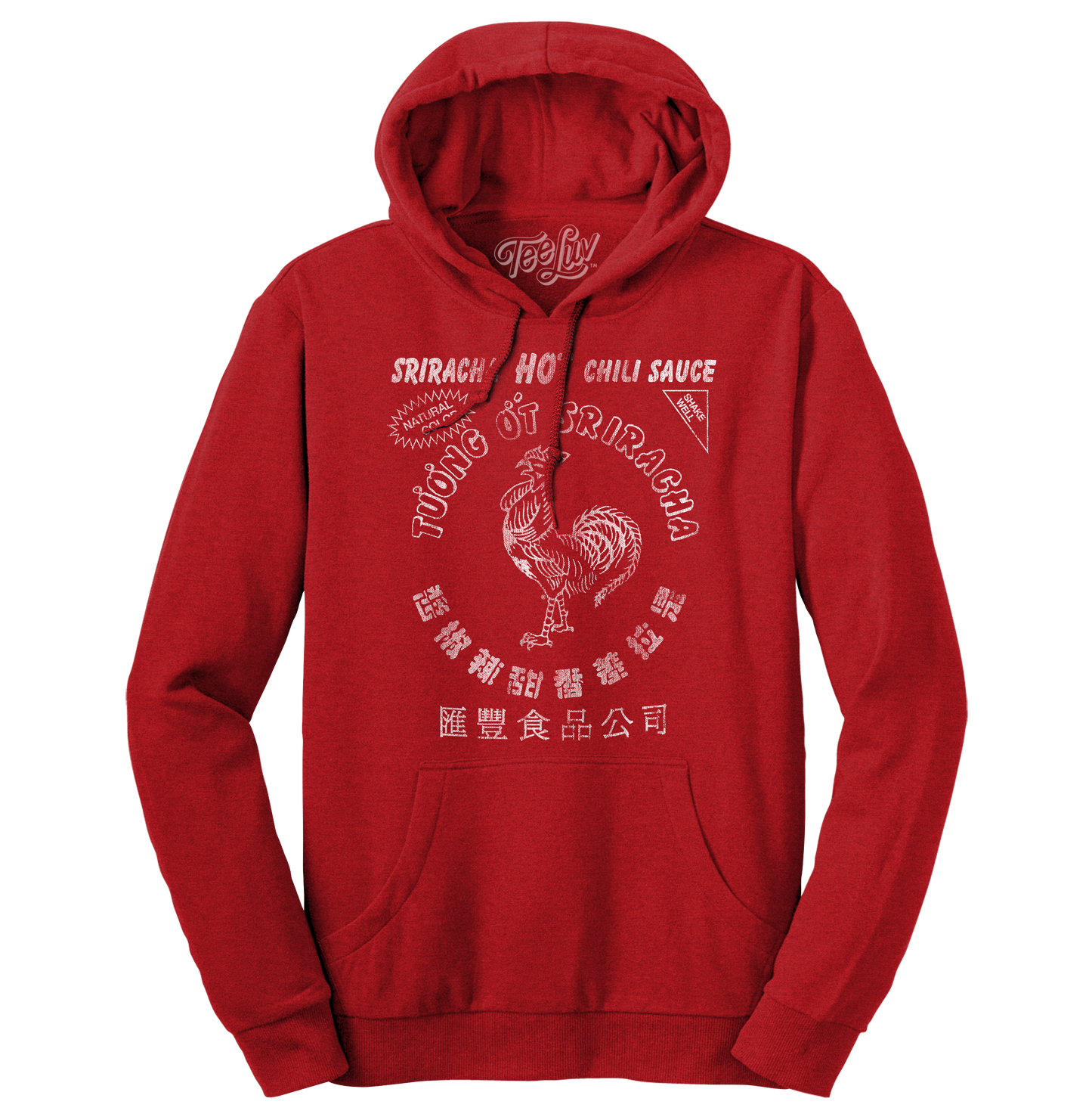 Sriracha Hot Chili Sauce Rooster Logo Pullover Hoodie – Red