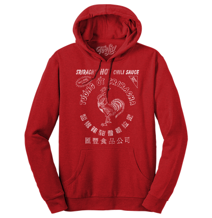 Sriracha Hot Chili Sauce Rooster Logo Pullover Hoodie – Red