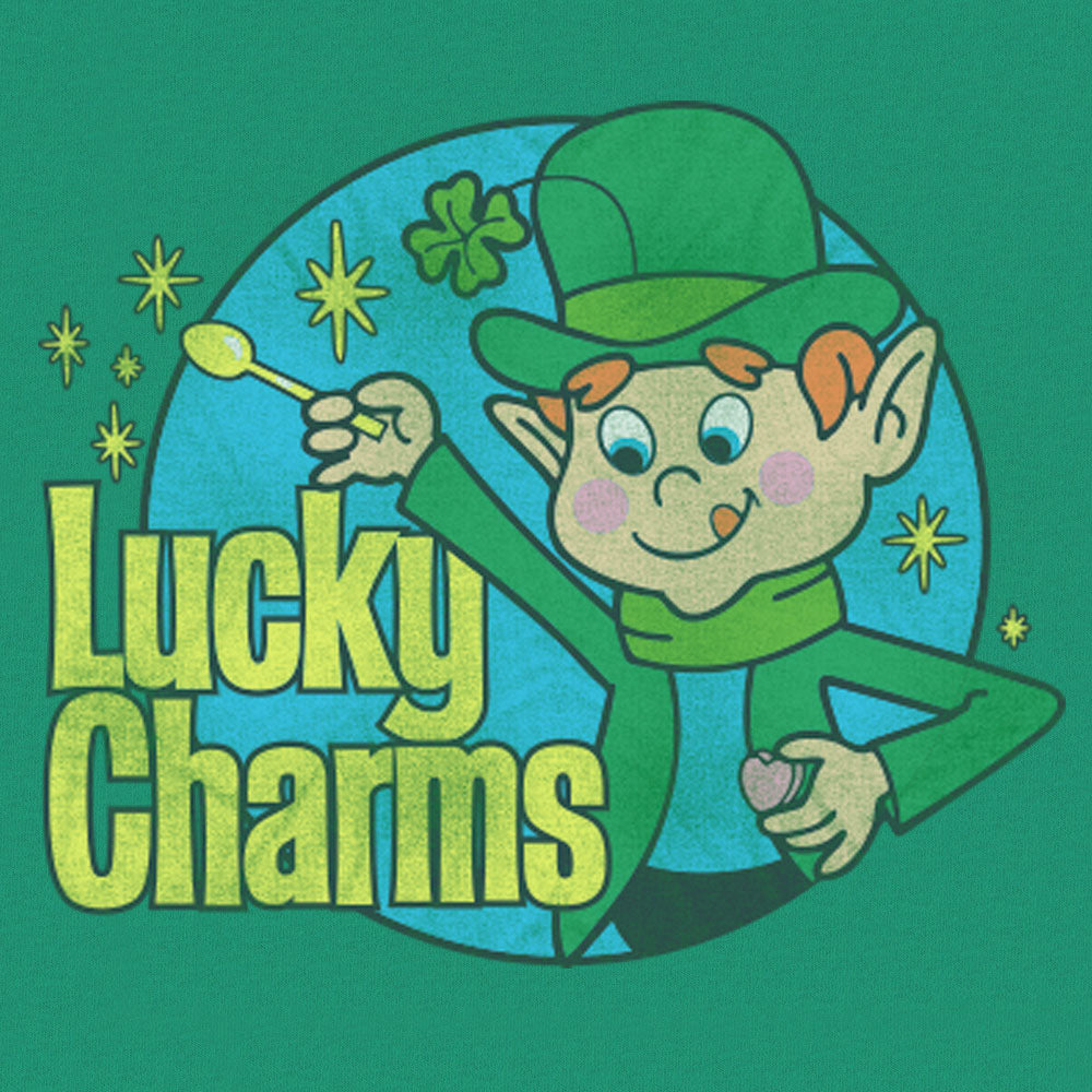 Lucky Charms T-Shirt | 70s Lucky the Leprechaun | Comfort Colors Garment-Dyed | Grass Green