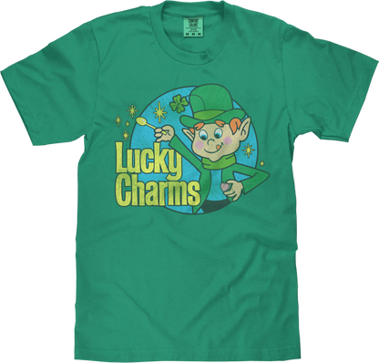 Lucky Charms T-Shirt | 70s Lucky the Leprechaun | Comfort Colors Garment-Dyed | Grass Green