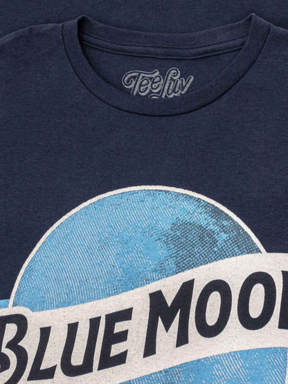 Blue Moon Brewing Logo Long Sleeve T-Shirt | Navy Heather