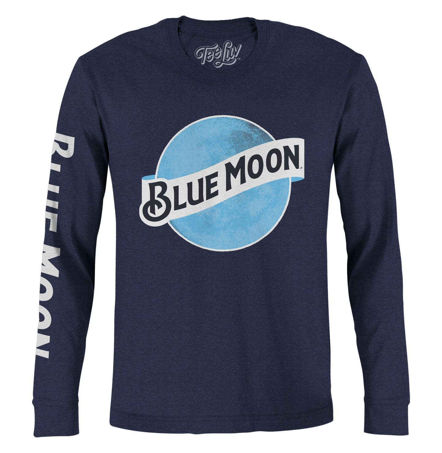 Blue Moon Brewing Logo Long Sleeve T-Shirt | Navy Heather