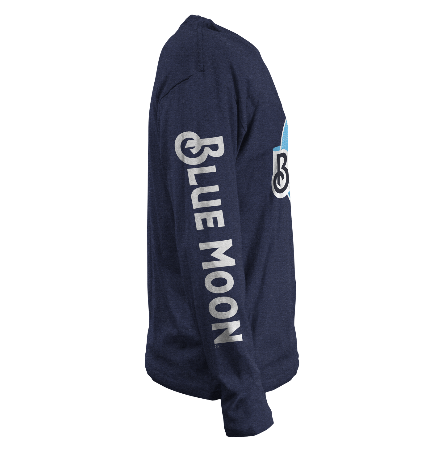 Blue Moon Brewing Logo Long Sleeve T-Shirt | Navy Heather