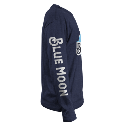 Blue Moon Brewing Logo Long Sleeve T-Shirt | Navy Heather