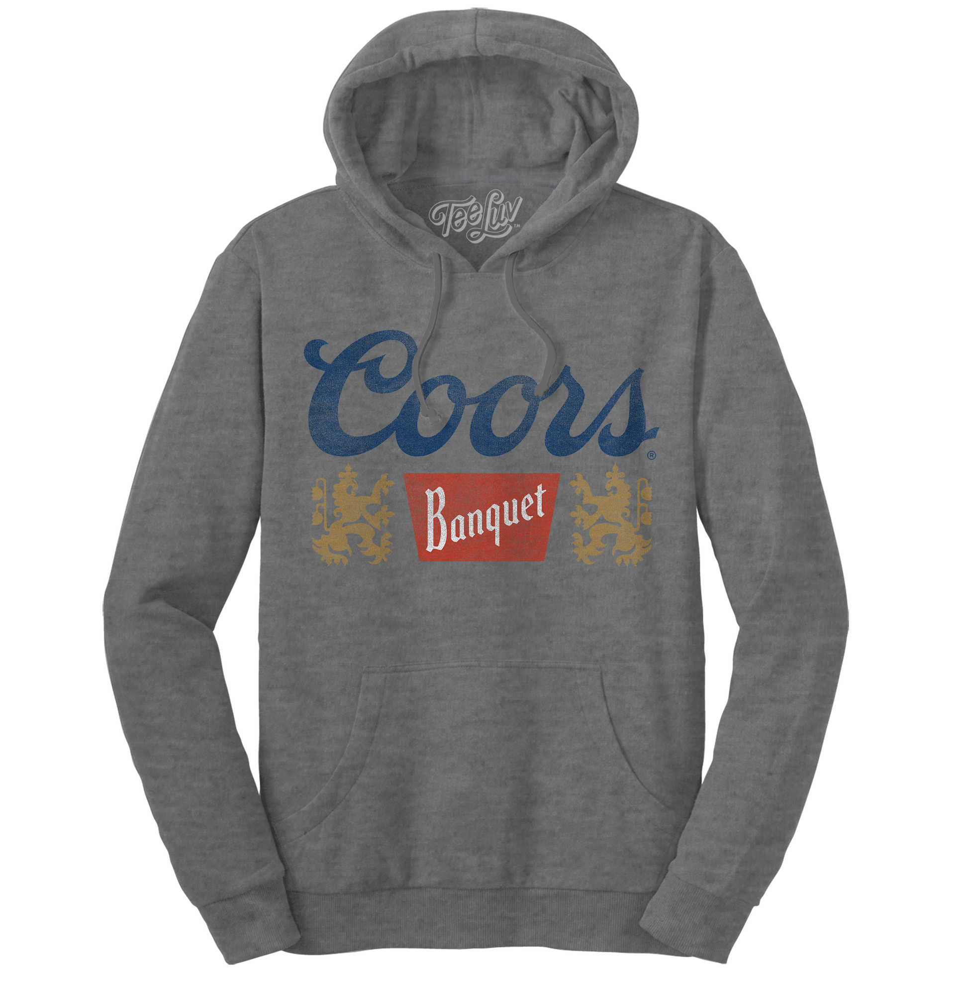 Coors Banquet Heraldic Lion Logo Pullover Hoodie – Oxford Gray