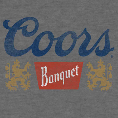 Coors Banquet Heraldic Lion Logo Pullover Hoodie – Oxford Gray