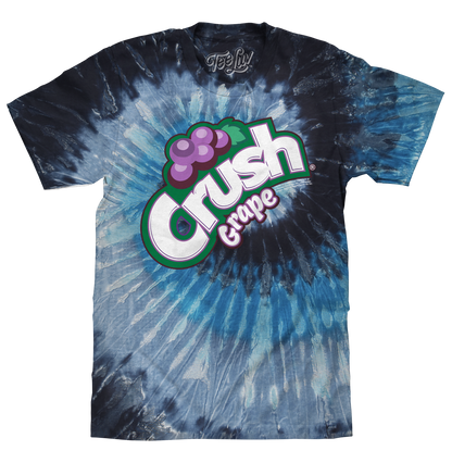 Crush Grape Soda Logo T-Shirt – Evening Sky Tie Dye