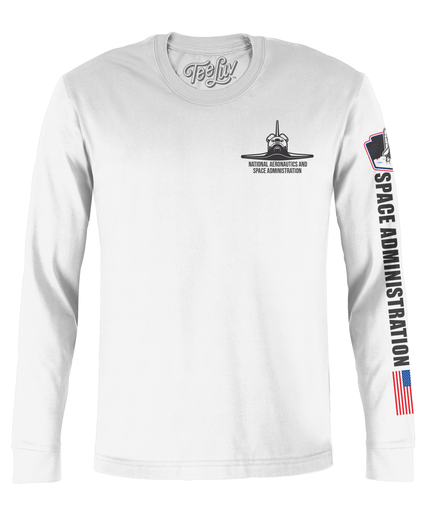 NASA Space Shuttle Long Sleeve T-Shirt | White