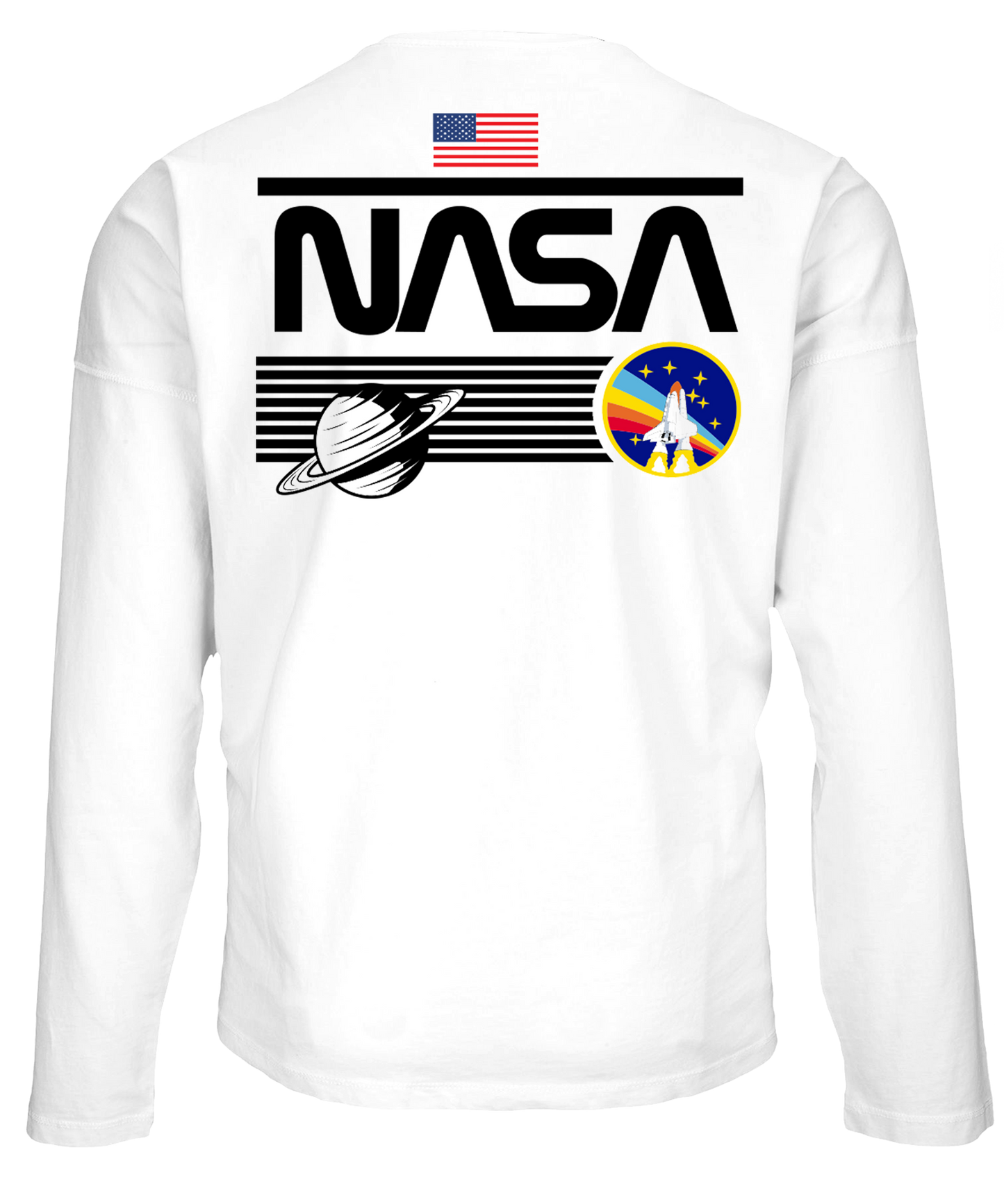 NASA Space Shuttle Long Sleeve T-Shirt | White