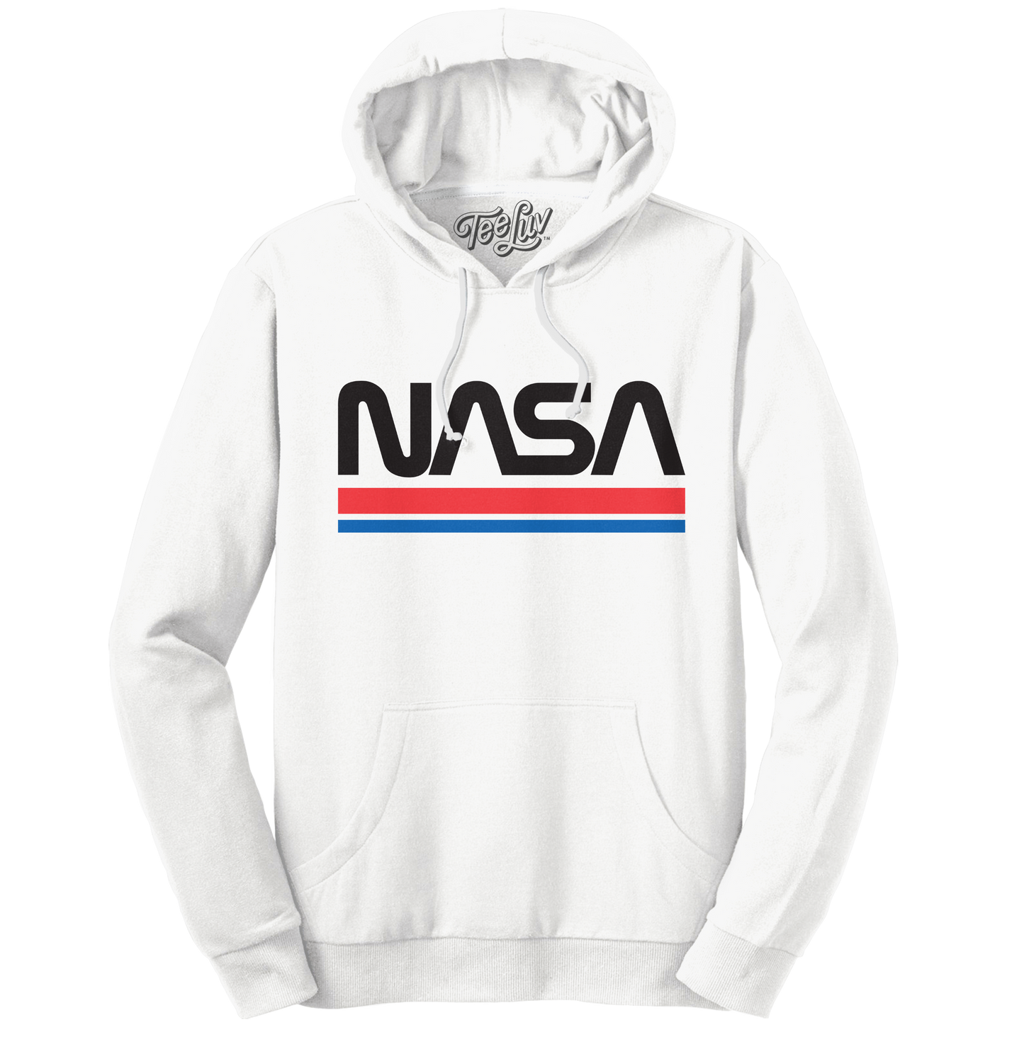 NASA Worm Logo Pullover Hoodie | White