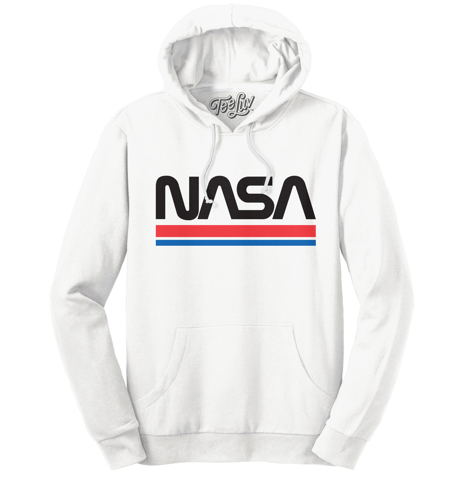 NASA Worm Logo Pullover Hoodie | White