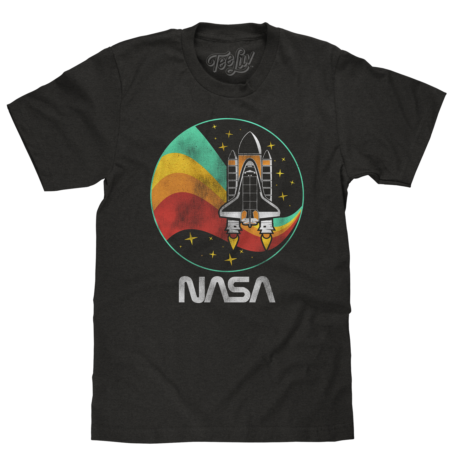 NASA Space Shuttle Worm Logo T-Shirt – Vintage Black